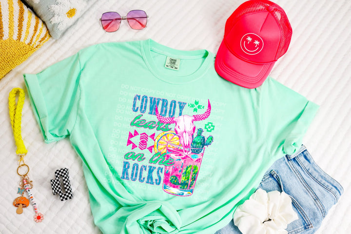 Cowboy Tears On The Rocks DTF Print