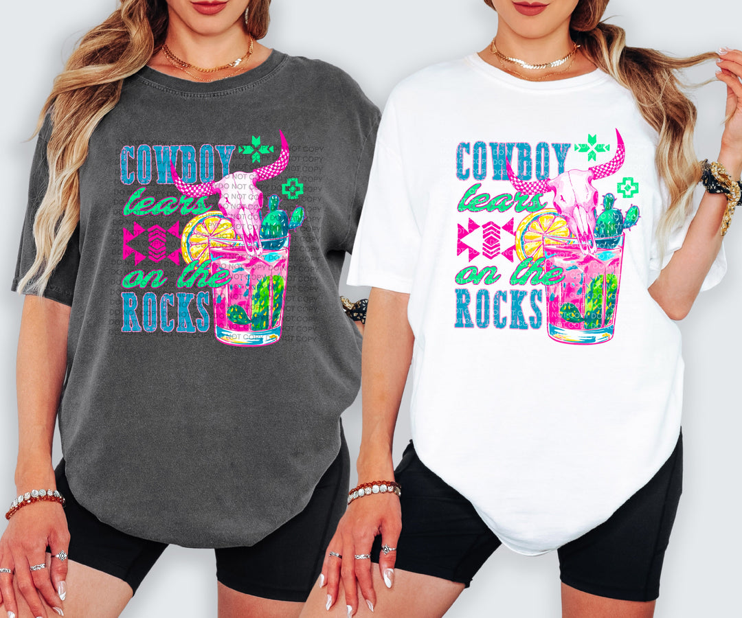 Cowboy Tears On The Rocks DTF Print