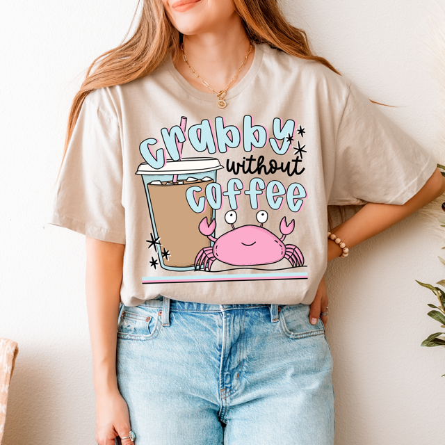 Crabby Without Coffee DTF Print