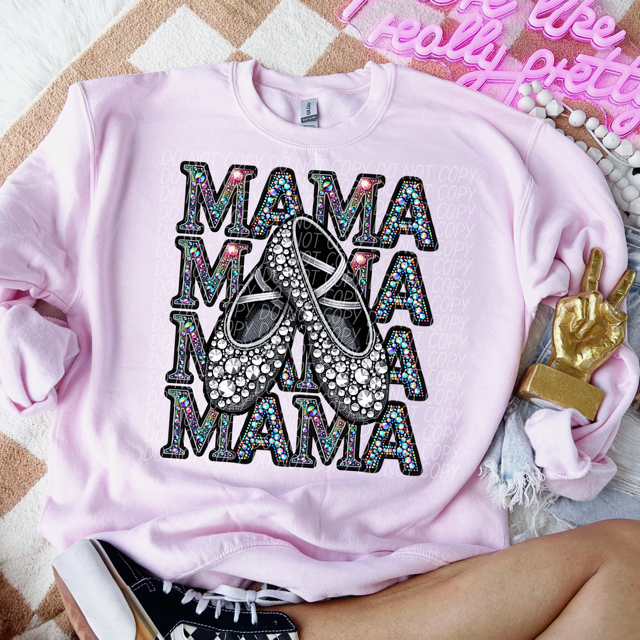 Stacked Mama Bling Sports DTF Print