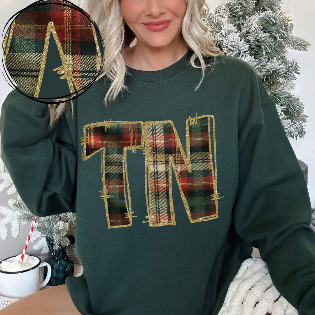 Holiday Plaid TN DTF Print