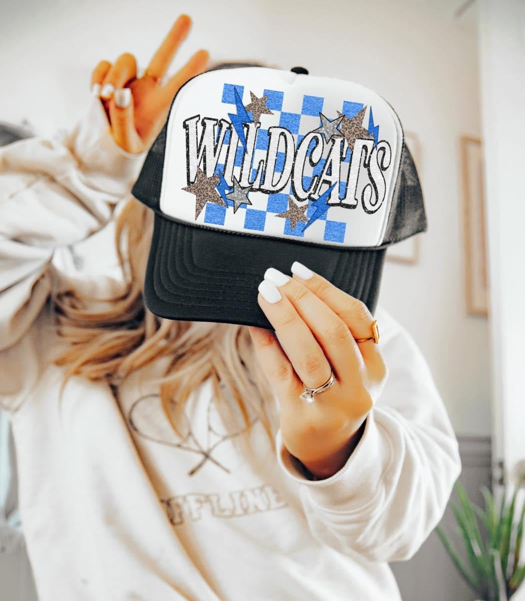 Wildcats Checkered DTF Print