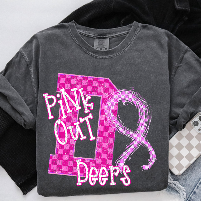 Pink Out Varsity DTF Print
