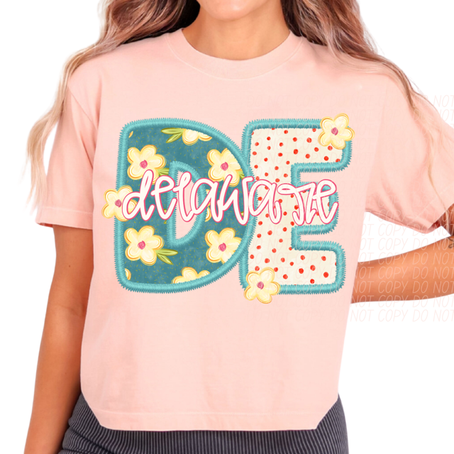 Retro Floral States DTF Print