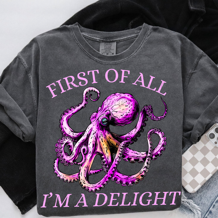 Delight Octopus DTF Print