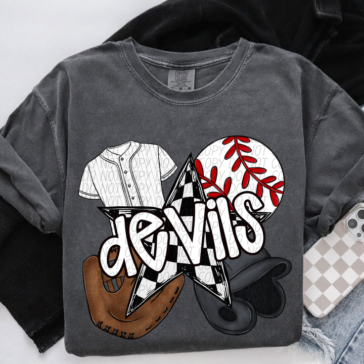 Baseball Mascots DTF Print