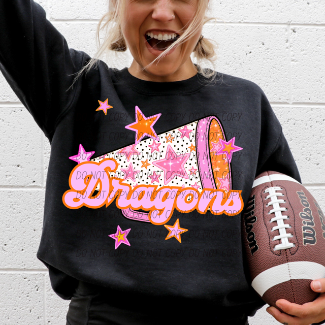 Pink Cheer DTF Print
