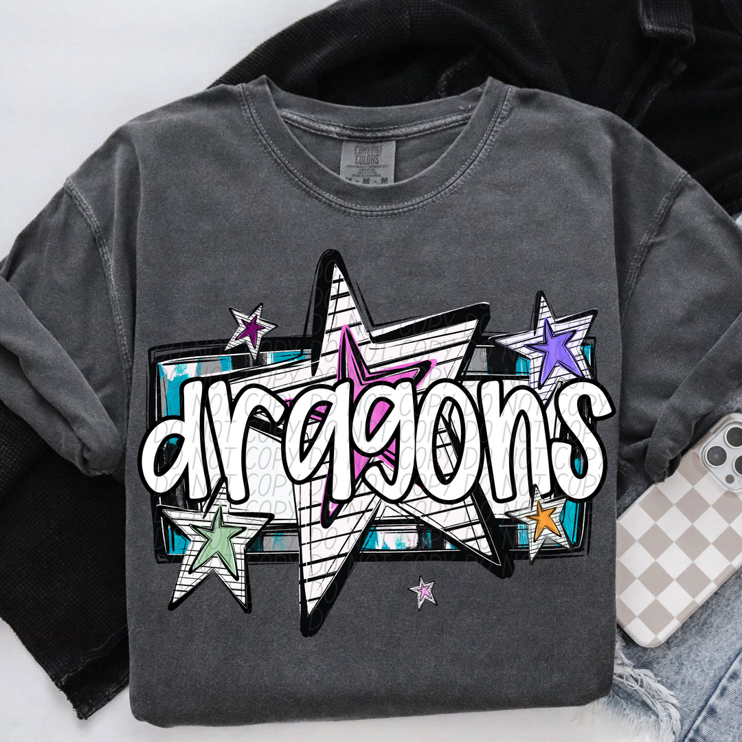 Bright Stars Mascots Youth DTF Print