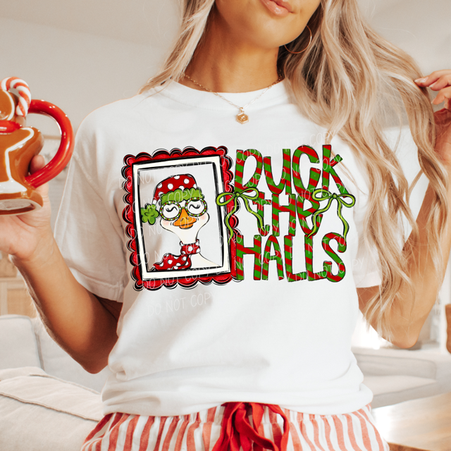 Duck the Halls Bow DTF Print