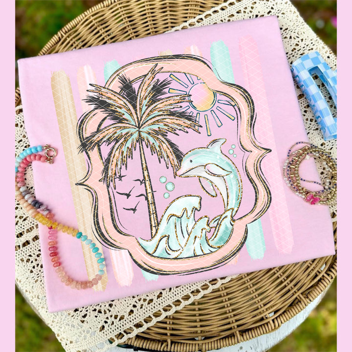 Dolphin Frame DTF Print