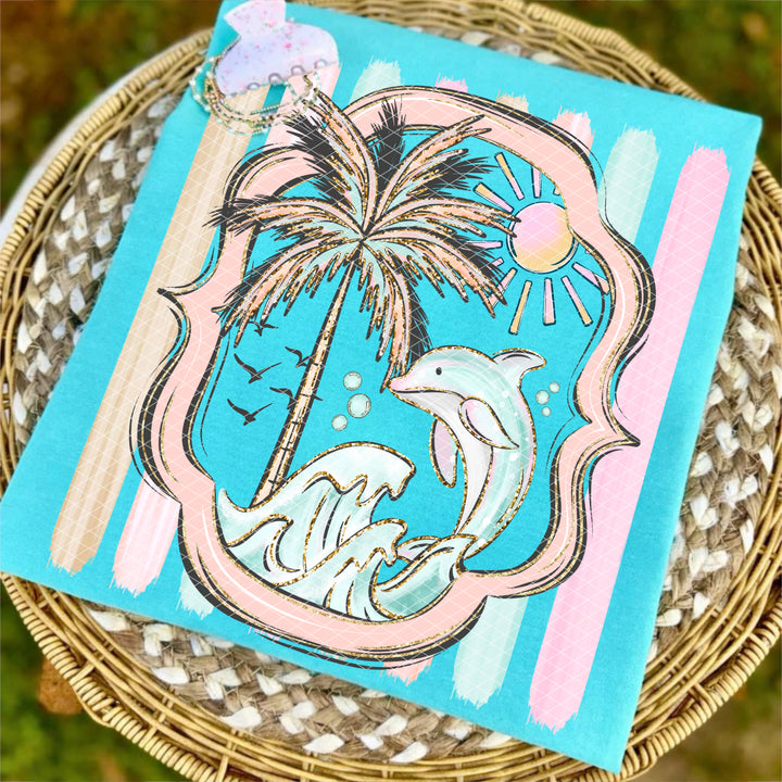 Dolphin Frame DTF Print
