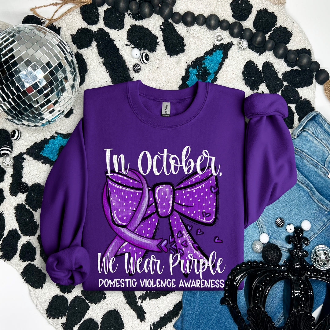 In October We Wear Purple DTF Print