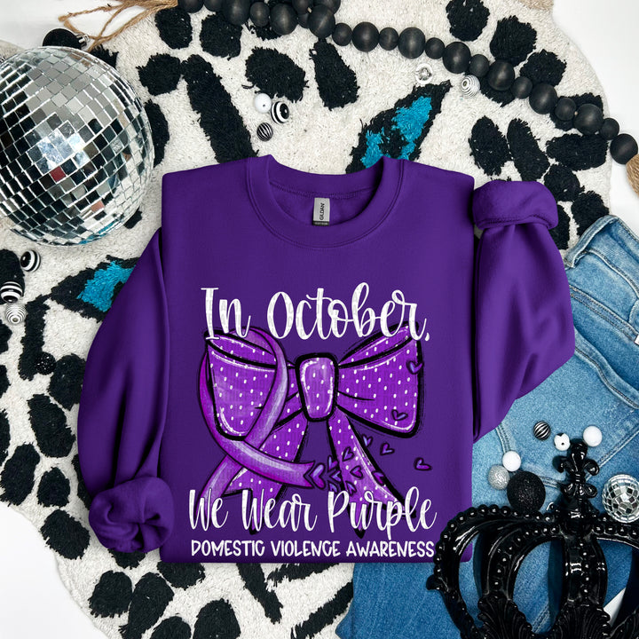 In October We Wear Purple DTF Print