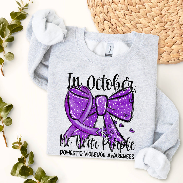 In October We Wear Purple DTF Print