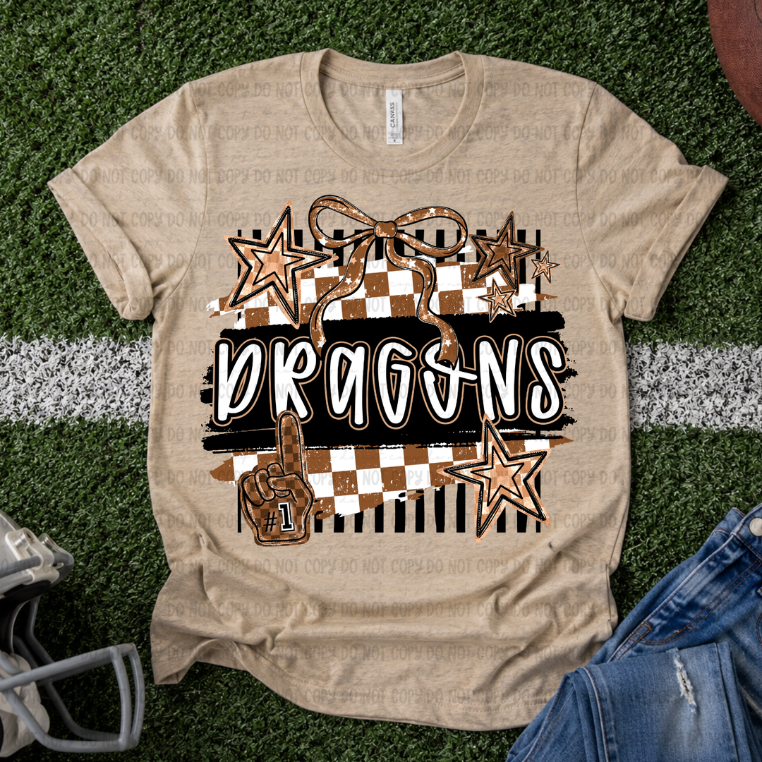 Gold Mascots DTF Print