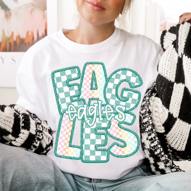 Spring Checker Mascots Youth DTF Print