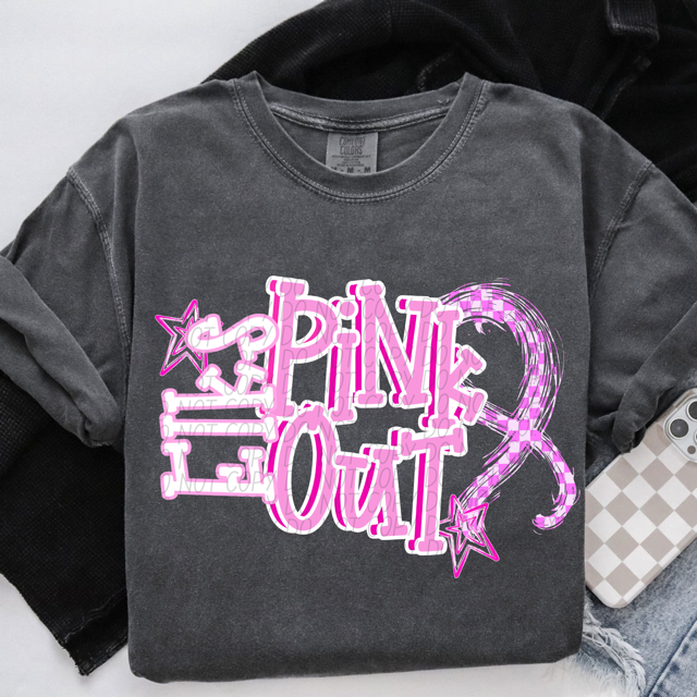 Pink Out Stars DTF Print
