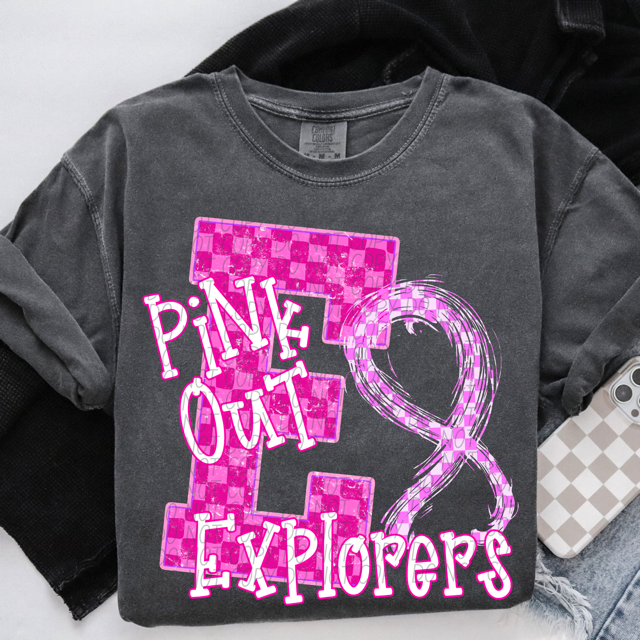 Pink Out Varsity DTF Print