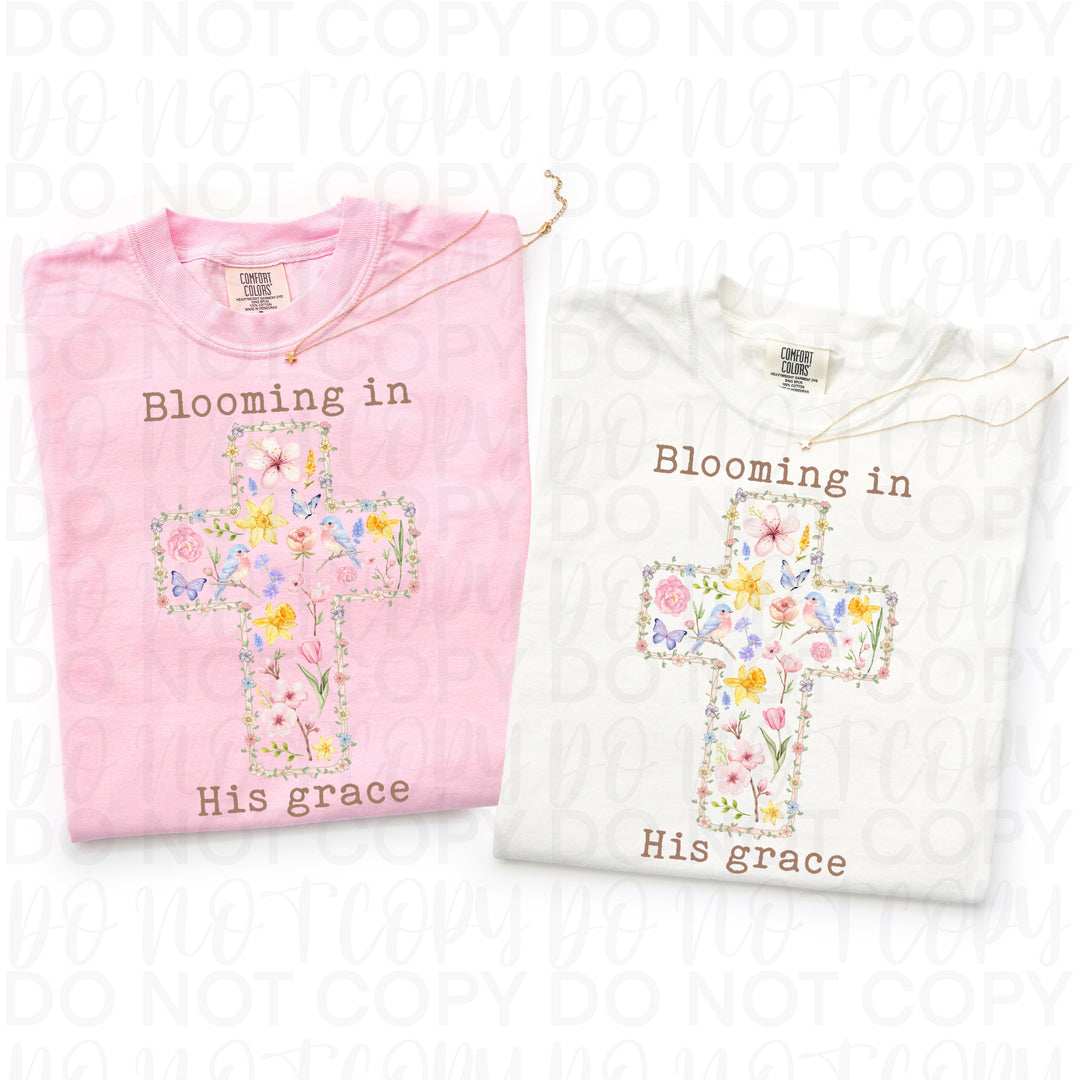 Blooming in His Grace DTF Print