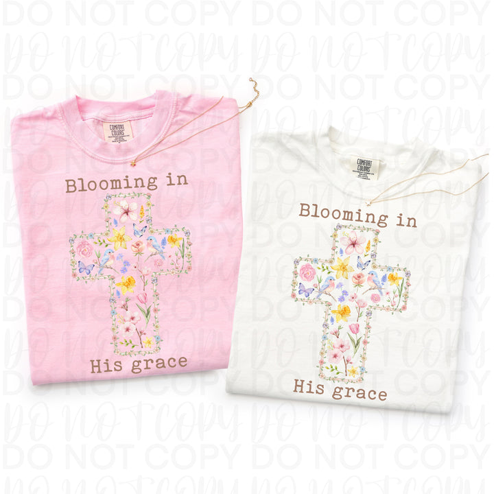 Blooming in His Grace DTF Print