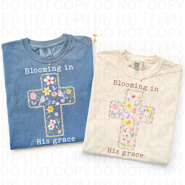 Blooming in His Grace DTF Print