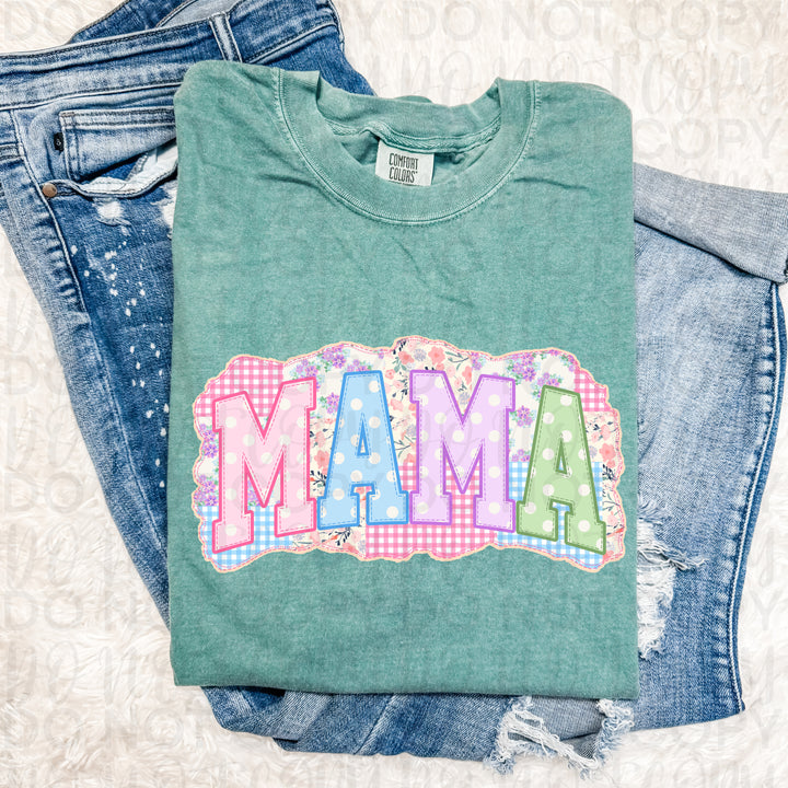 Mama Patchwork DTF Print