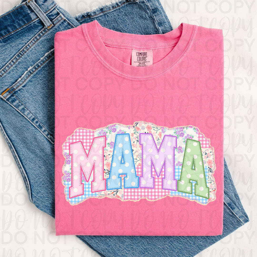 Mama Patchwork DTF Print