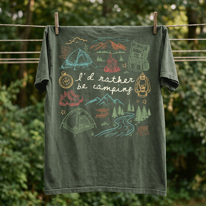 I'd Rather be Camping DTF Print