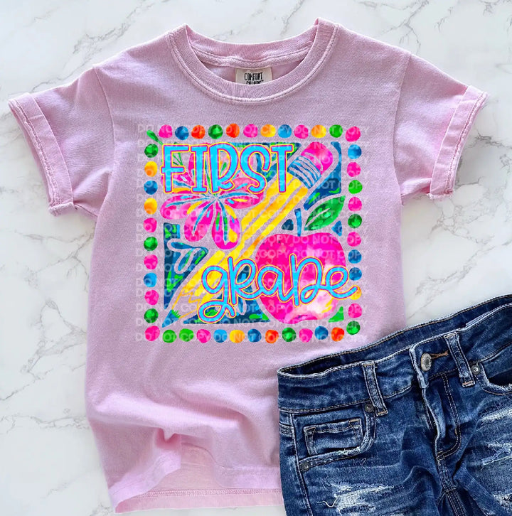 Floral Grade Levels DTF Print