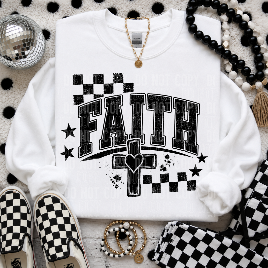 Faith Distressed DTF Print