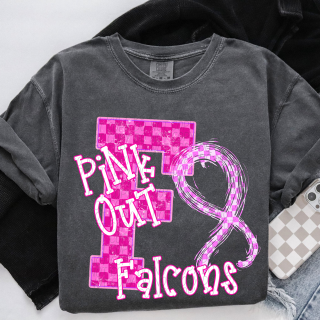 Pink Out Varsity DTF Print