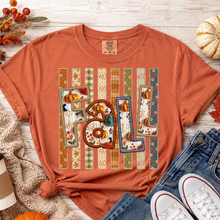 Fall Embroidery DTF Print