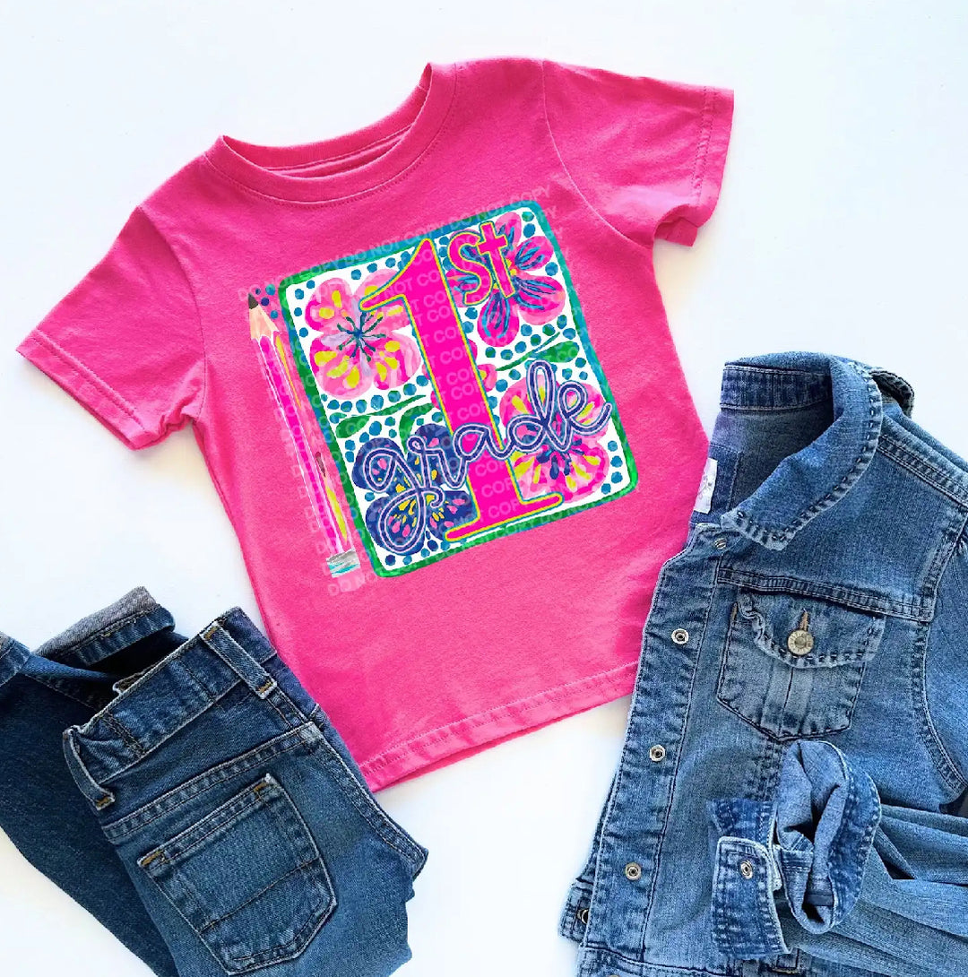 Floral Grade Levels DTF Print