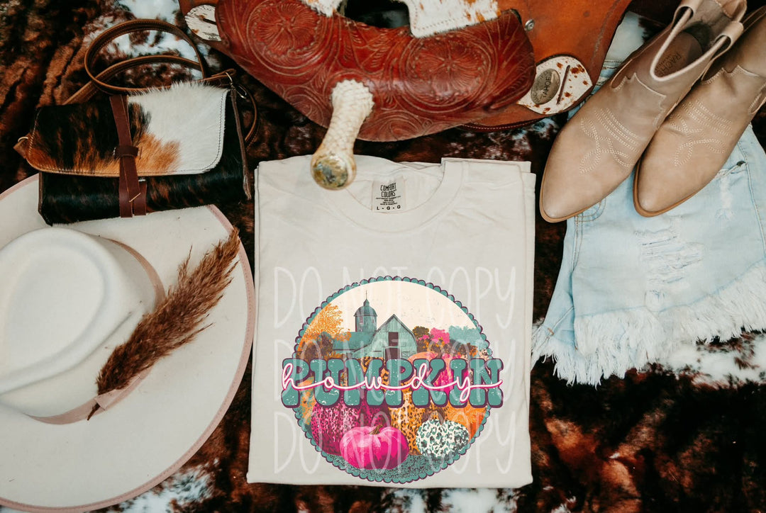 Howdy Pumpkin DTF Print