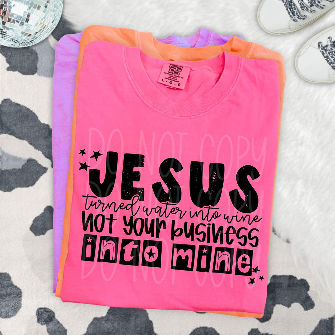 Jesus Turned Water into Wine DTF Print