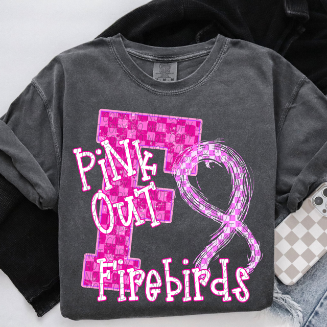 Pink Out Varsity DTF Print