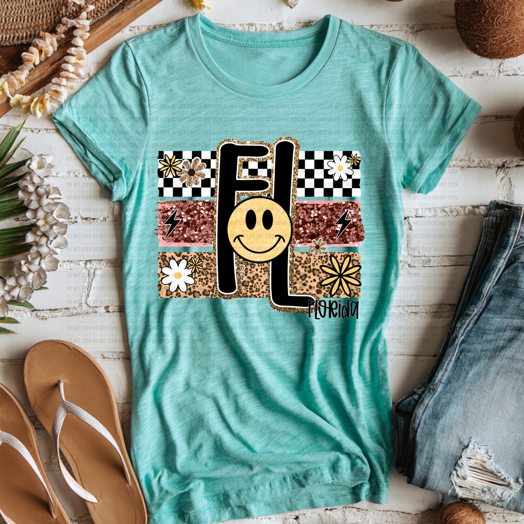 Smiley States DTF Print
