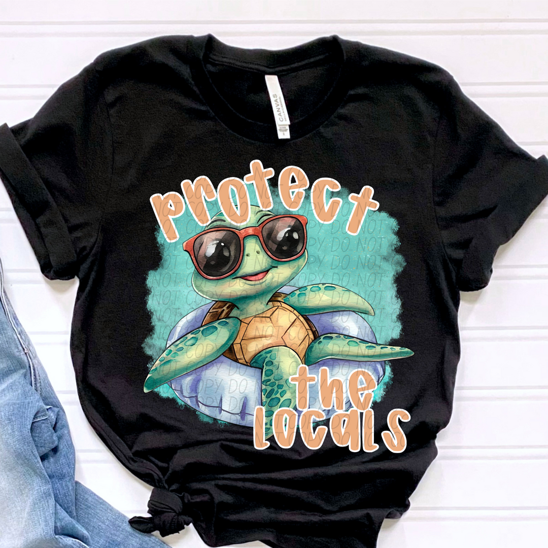 Protect the Locals Turtle DTF Print