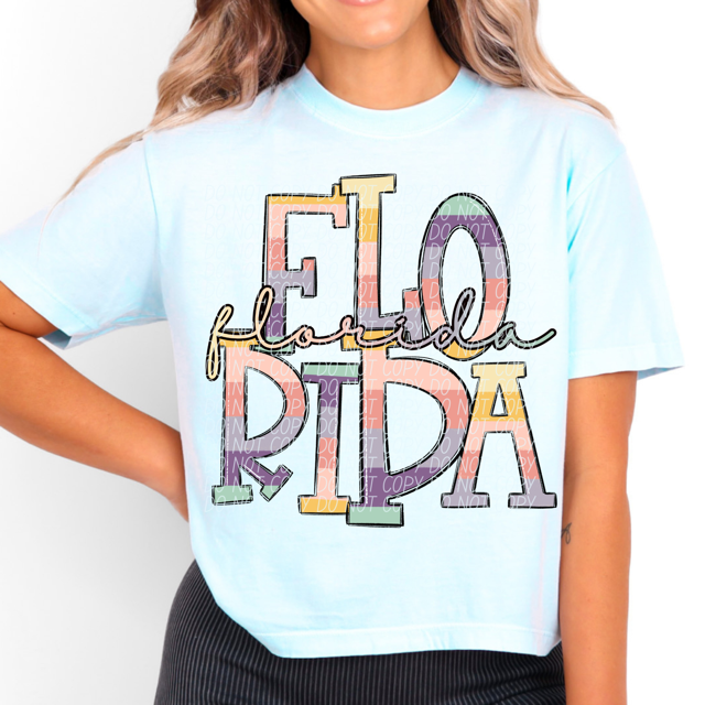 Pastel States DTF Print