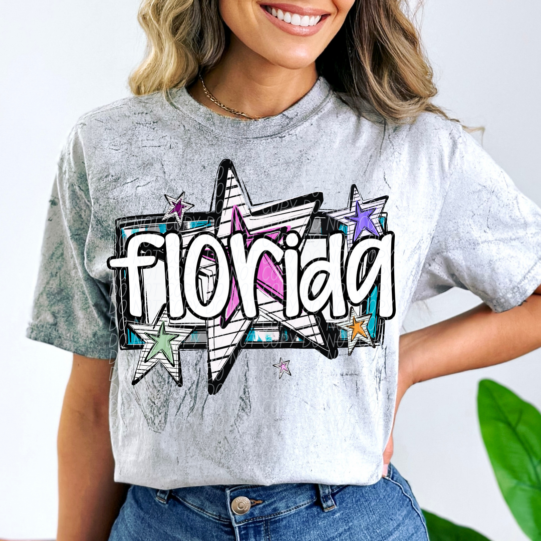 Bright Stars States DTF Print