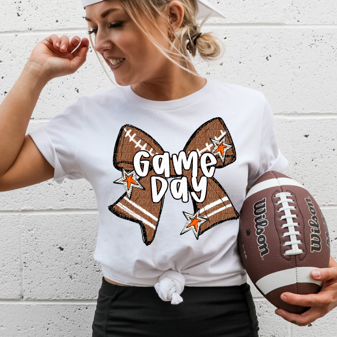 Football Bow Game Day DTF Print