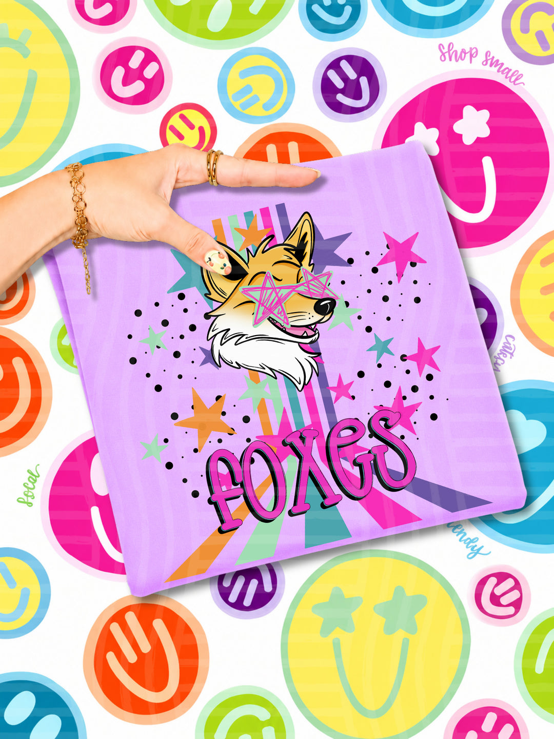 Starry Eyes Rainbow Mascots DTF Print