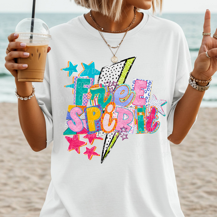 Free Spirit Bolt DTF Print