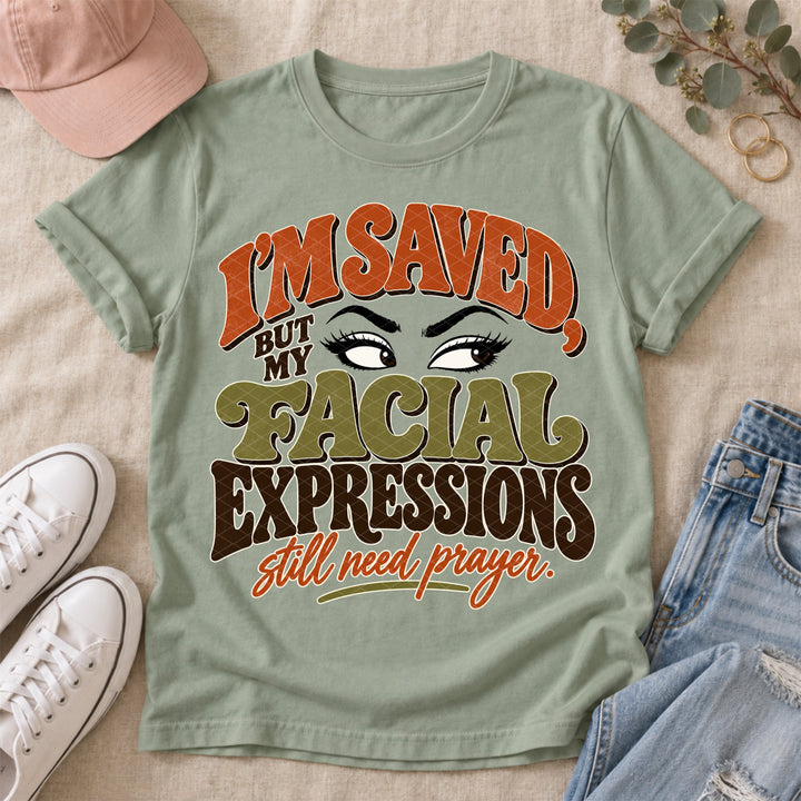 Facial Expressions Need Prayer DTF Print