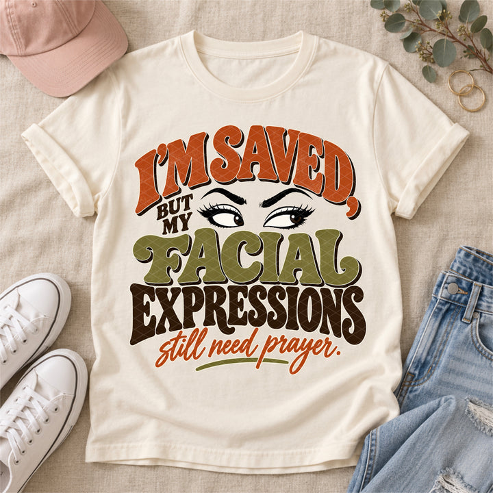 Facial Expressions Need Prayer DTF Print
