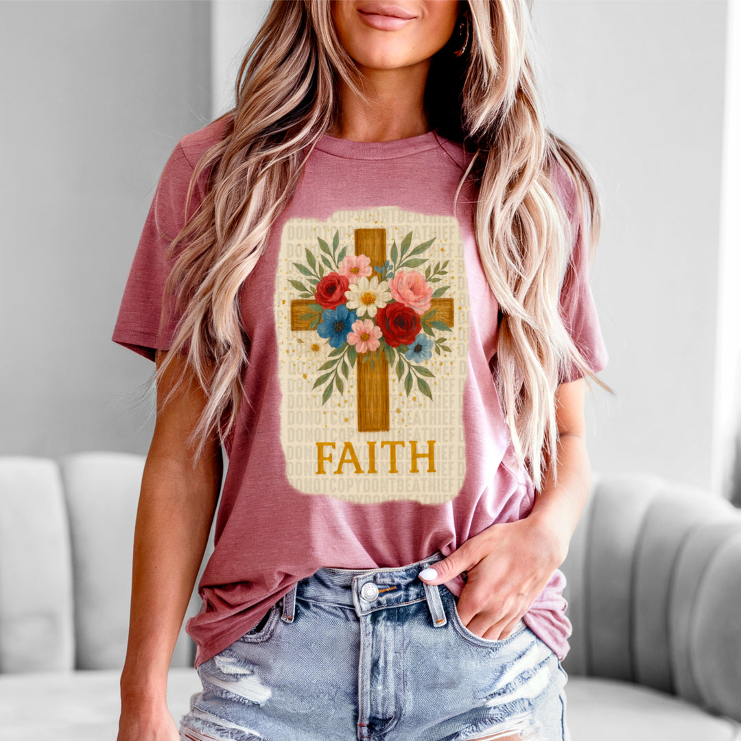 Faith Cross DTF Print