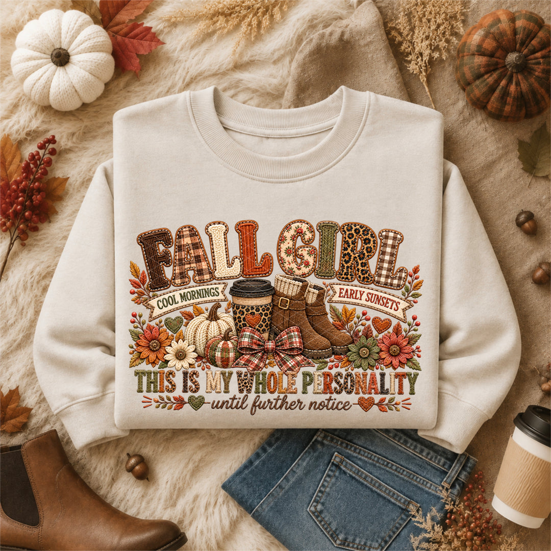 Fall Girl DTF Print