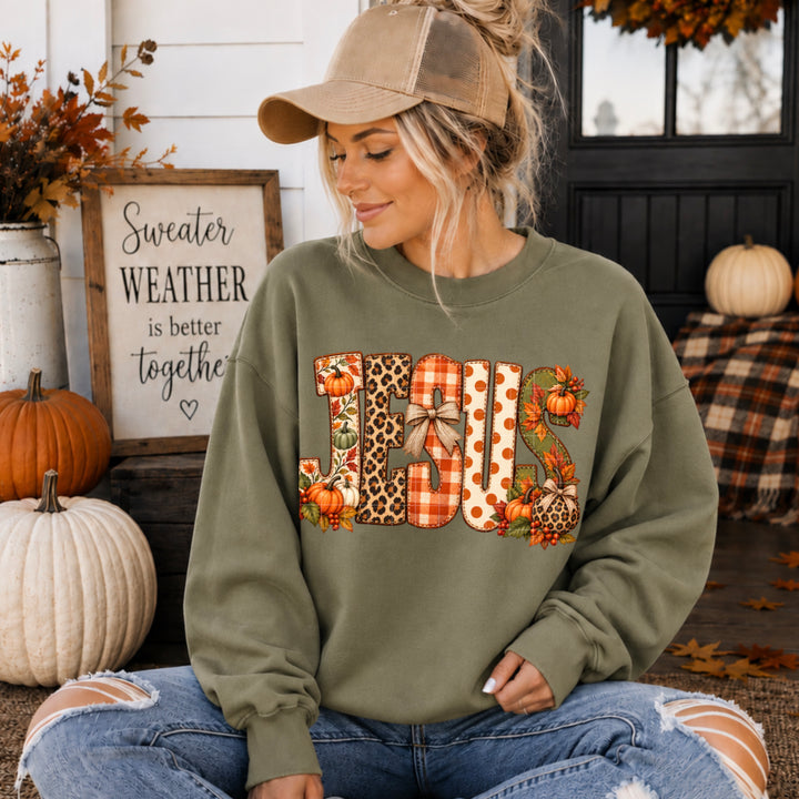 Fall Jesus DTF Print