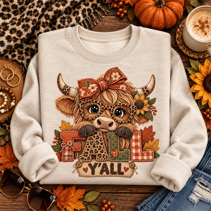 Fall Y’all Highland DTF Print