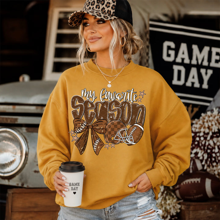 My Favorite Season Football DTF Print